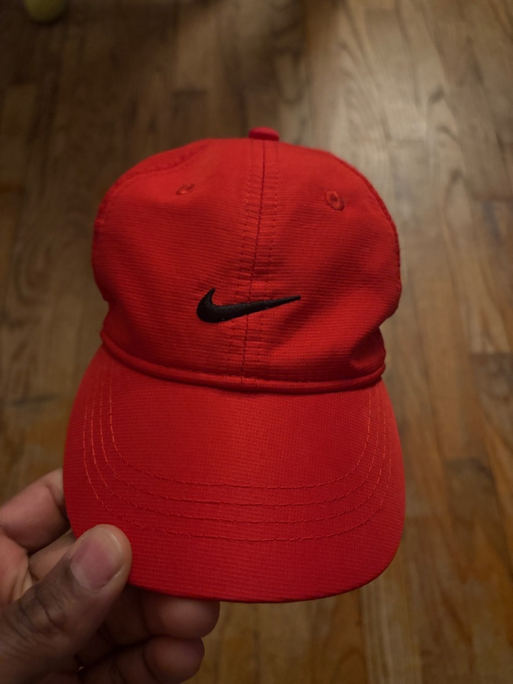 Nike Red Baseball Cap with Black Swoosh